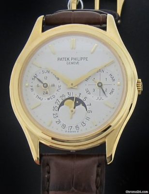 Chape Fake Patek Philippe Yellow Gold Perpetual Calendar Automatic